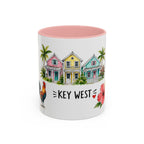 Key West Illustrated Travel Mug | City Souvenir Accent Coffee Mug | 11oz 15oz Ceramic Cup