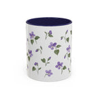 Rhode Island Violet Mug, State Flower Floral Coffee Cup, 11oz Botanical Gift