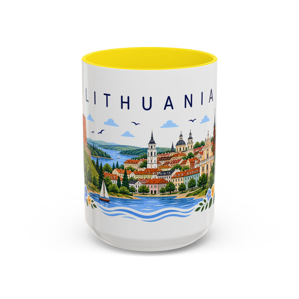 Lithuania Coffee Mug | Travel Souvenir Accent Mug | Place Gift Ceramic Cup 11oz 15oz