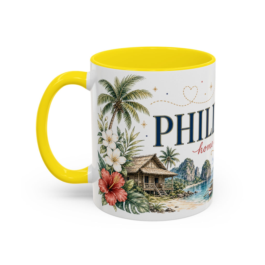 Philippines Home Country Mug | Moving Away Gift | Long Distance Friendship | 11 oz 15 oz Accent Mug