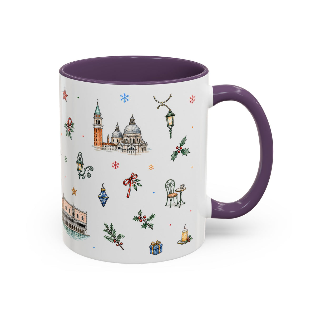 Venice Christmas Mug | Watercolor City Souvenir, Travel Memory Cup