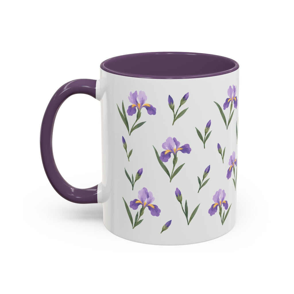 Tennessee Iris Mug, State Flower Floral Coffee Cup, 11oz Botanical Gift
