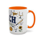 Coach Best Dad On The Field Coffee Mug | Father's Day Gift for Dad | Accent Color Ceramic 11oz 15oz