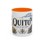 Quito Coffee Mug | Ecuador Travel Souvenir | Vintage Illustrated City Gift | 11 oz 15 oz Accent Mug
