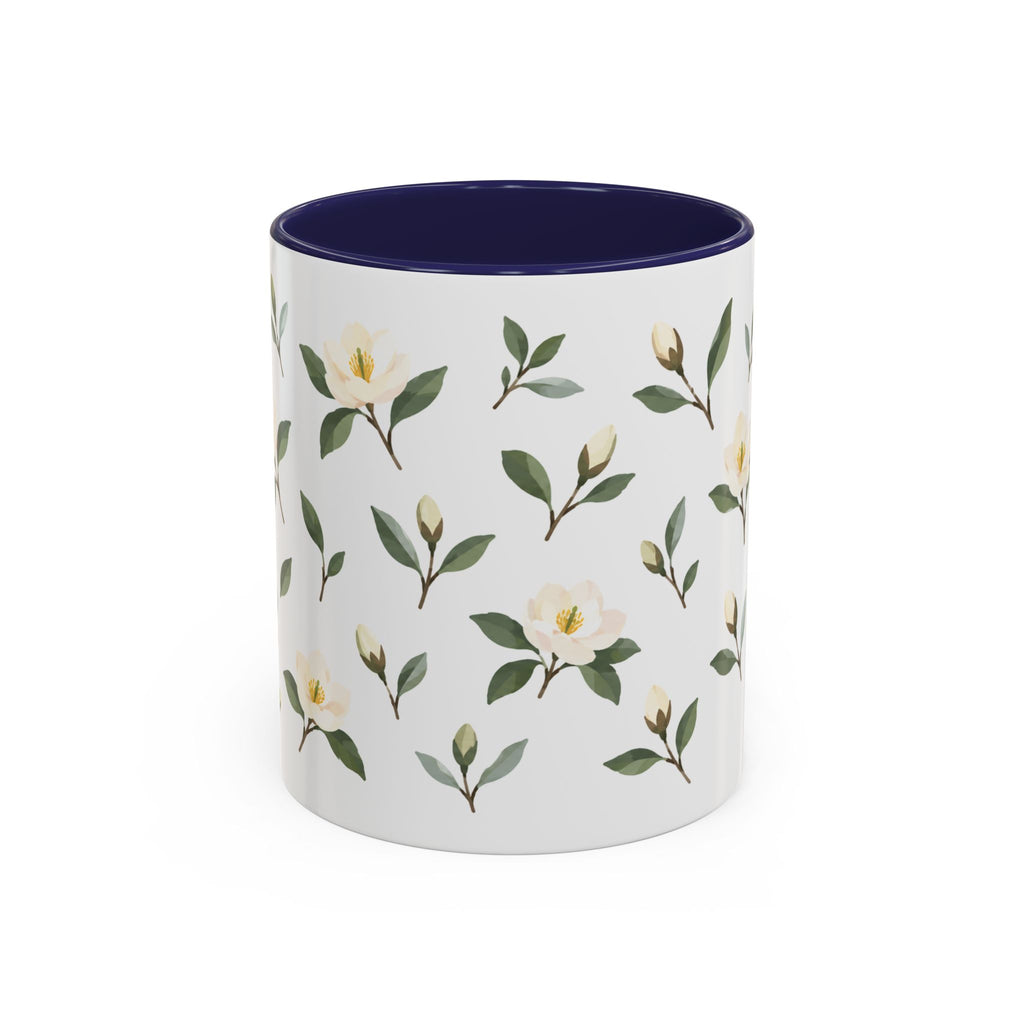 Georgia Sweetbay Magnolia Mug, State Flower Floral Coffee Cup, 11oz Botanical Gift