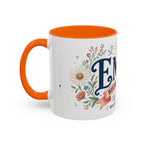 Personalized Name Birth Month Mug | Birth Flower Stone Birthday Gift | 11oz 15oz