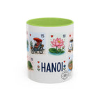 Hanoi Coffee Mug | Postage Stamp Collage Mug | Travel Souvenir Accent Cup 11oz 15oz