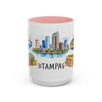 Tampa Illustrated Travel Mug | City Souvenir Accent Coffee Mug | 11oz 15oz Ceramic Cup