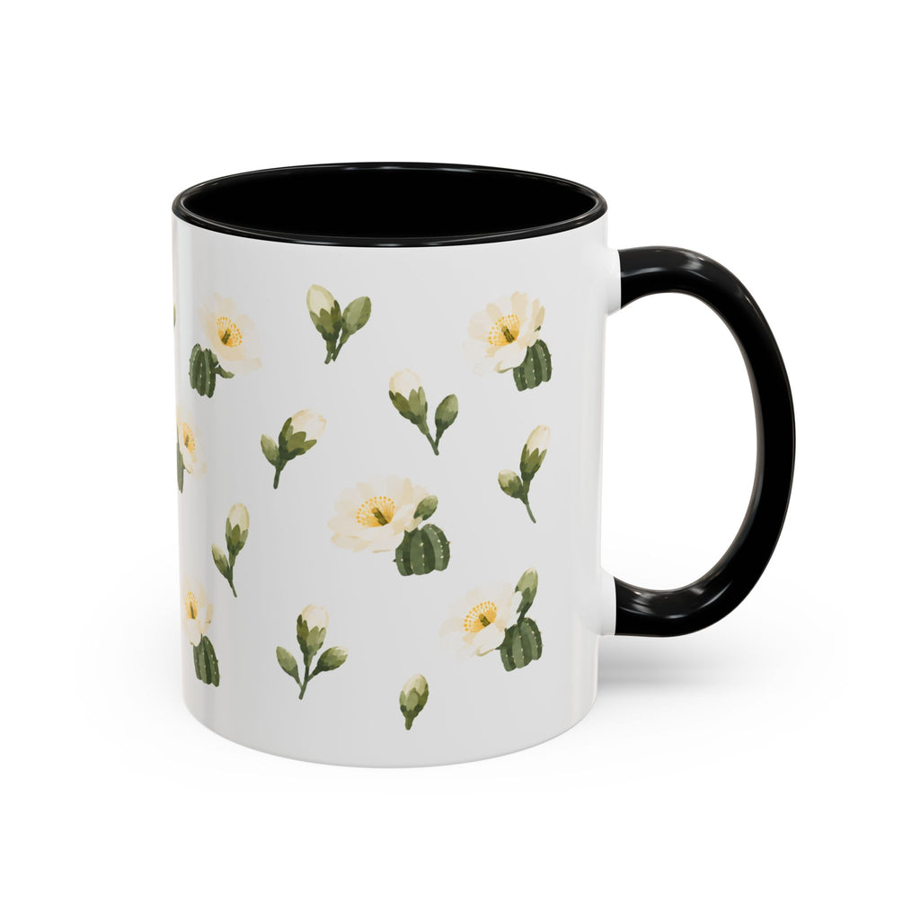 Arizona Saguaro cactus blossom Mug, State Flower Floral Coffee Cup, 11oz Botanical Gift