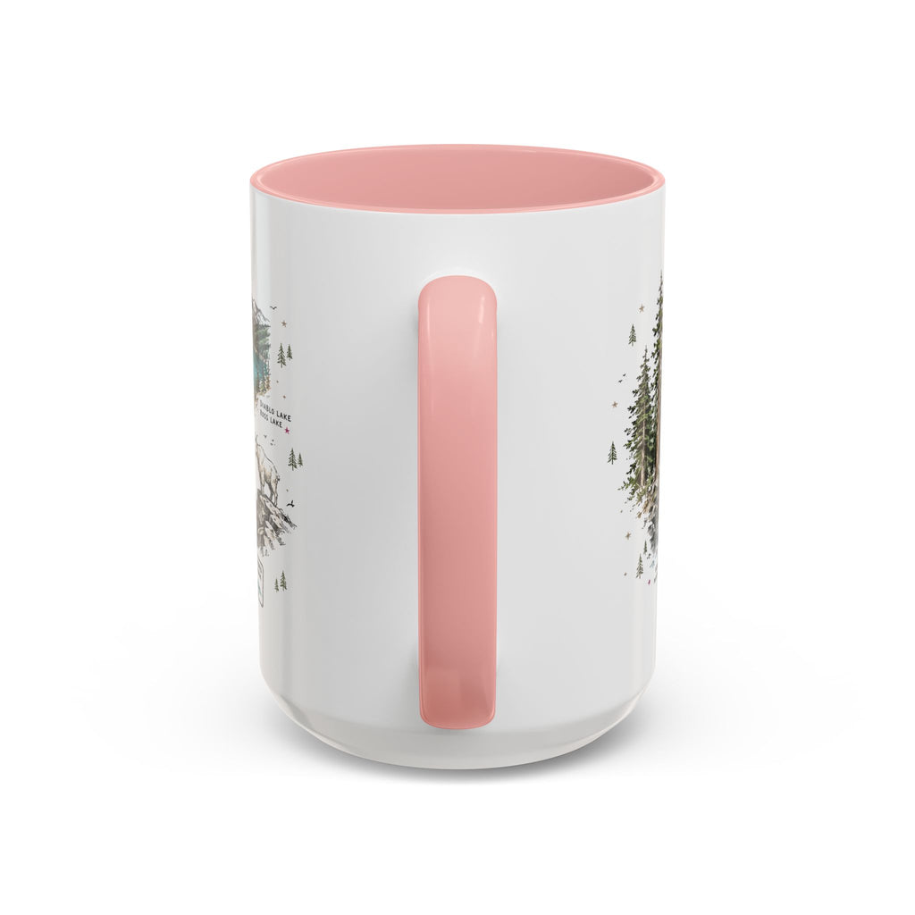 North Cascades National Park Coffee Mug | Washington Alpine Glacier Hiking Gift | Accent Color Ceramic 11oz 15oz