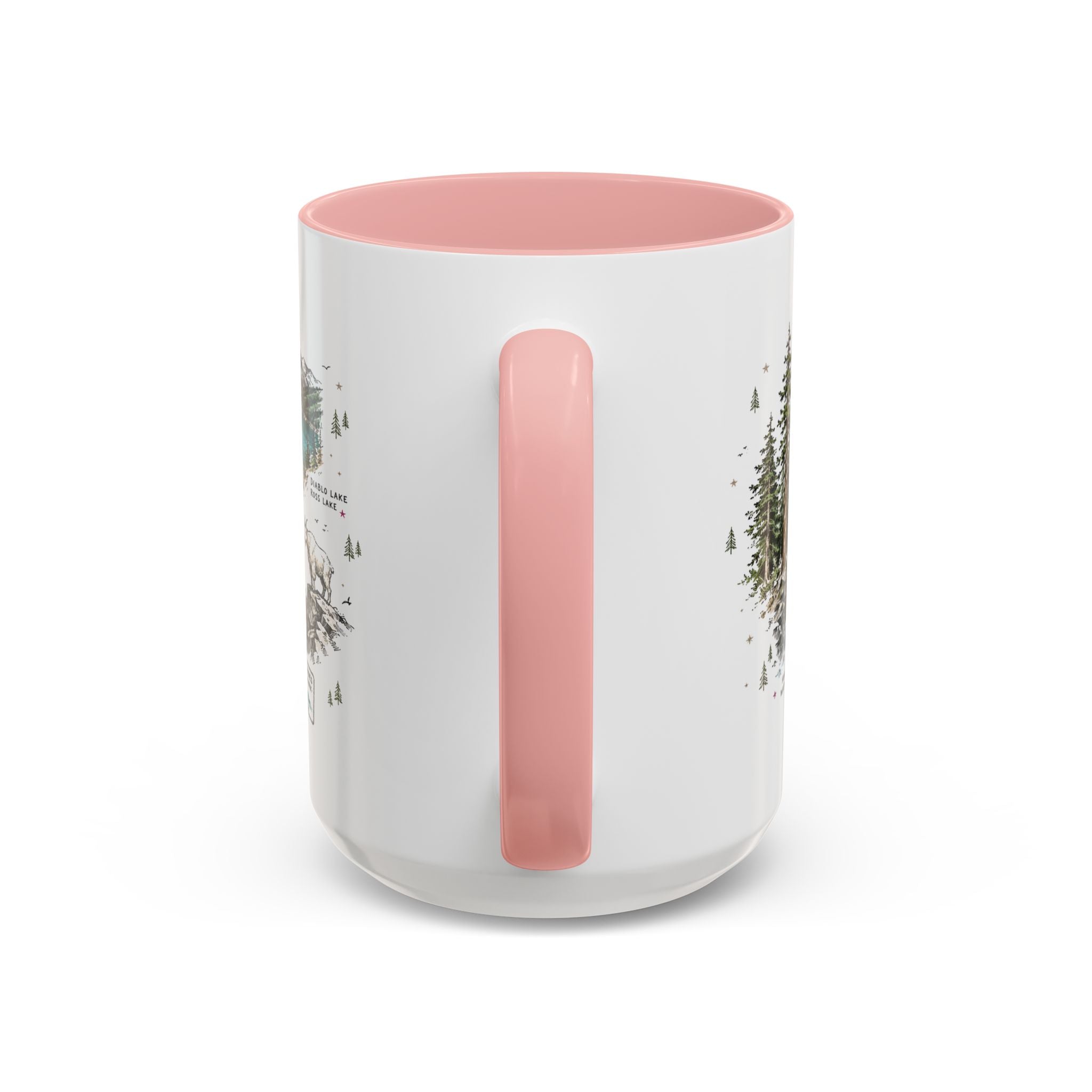 North Cascades National Park Coffee Mug | Washington Alpine Glacier Hiking Gift | Accent Color Ceramic 11oz 15oz