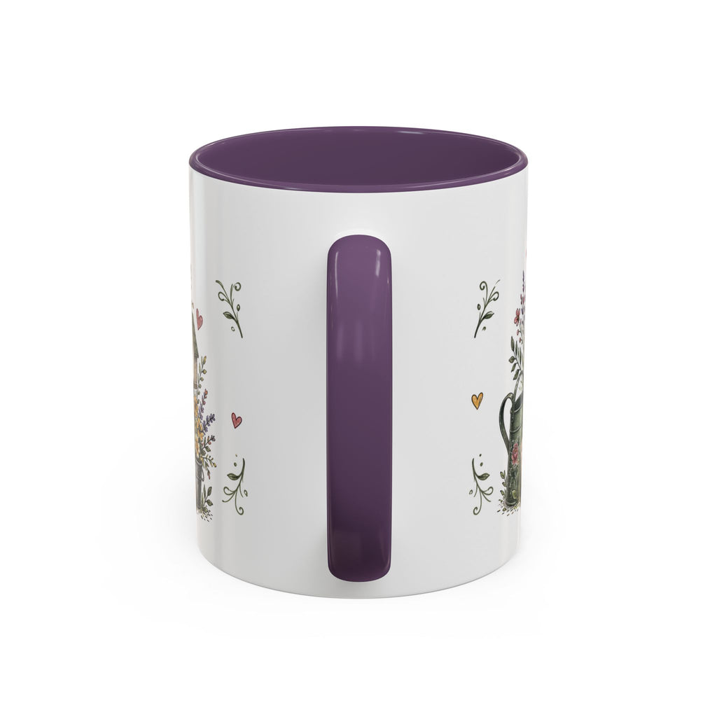 Grandma's Garden Of Love Coffee Mug | Gift From Grandkids | Accent Color Ceramic 11oz 15oz