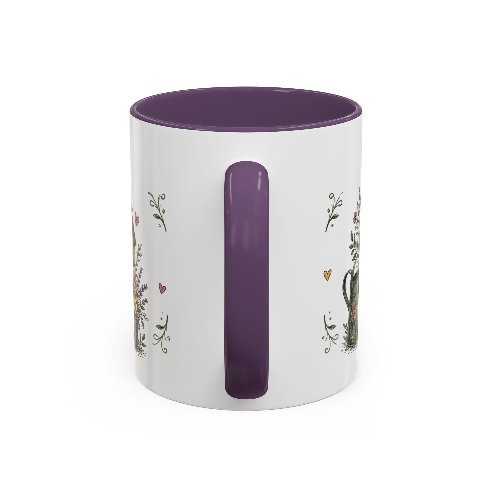 Grandma's Garden Of Love Coffee Mug | Gift From Grandkids | Accent Color Ceramic 11oz 15oz