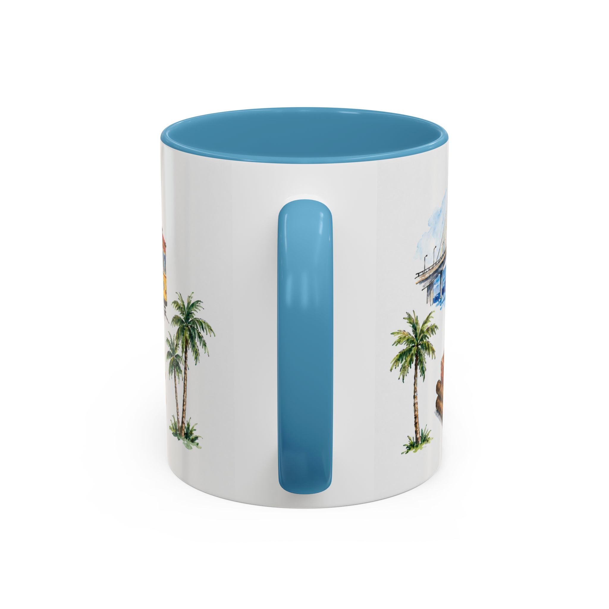 Tampa Illustrated Travel Mug | City Souvenir Accent Coffee Mug | 11oz 15oz Ceramic Cup