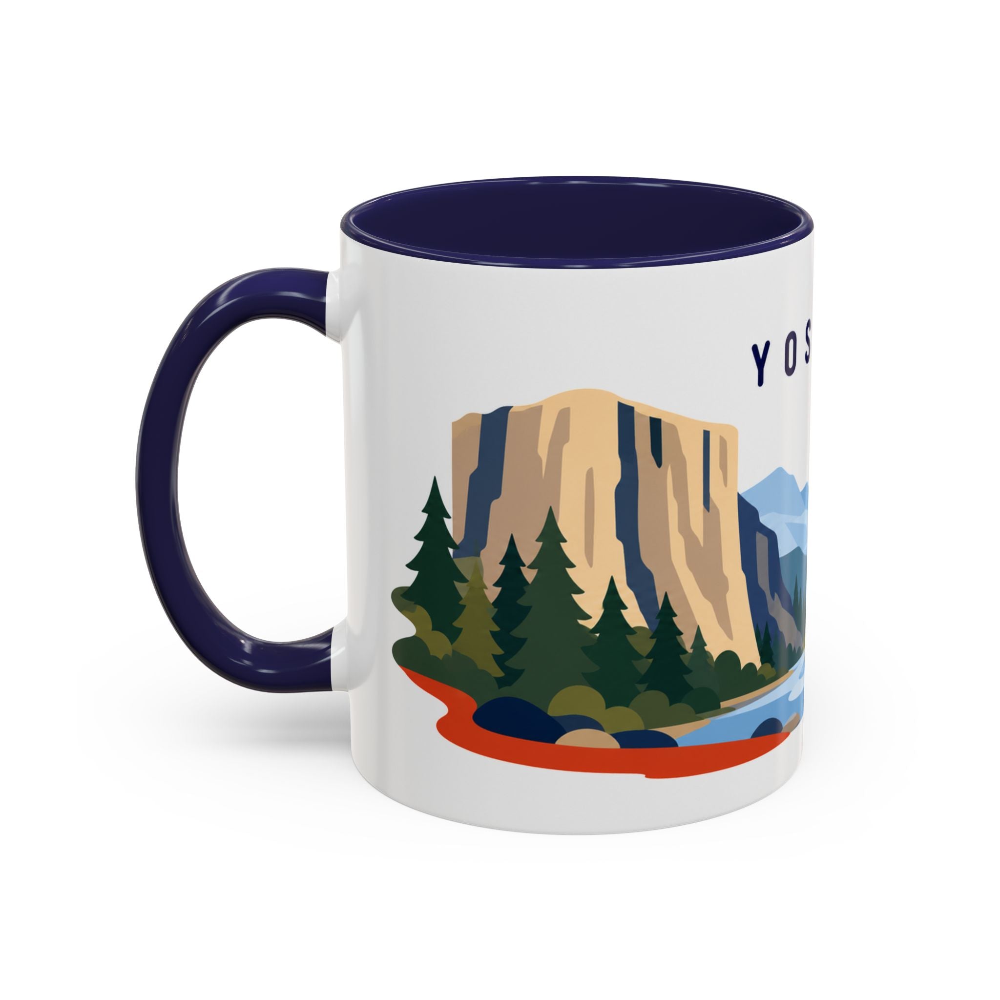 Yosemite Coffee Mug | Travel Destination Souvenir Gift | Accent Color Ceramic 11oz 15oz