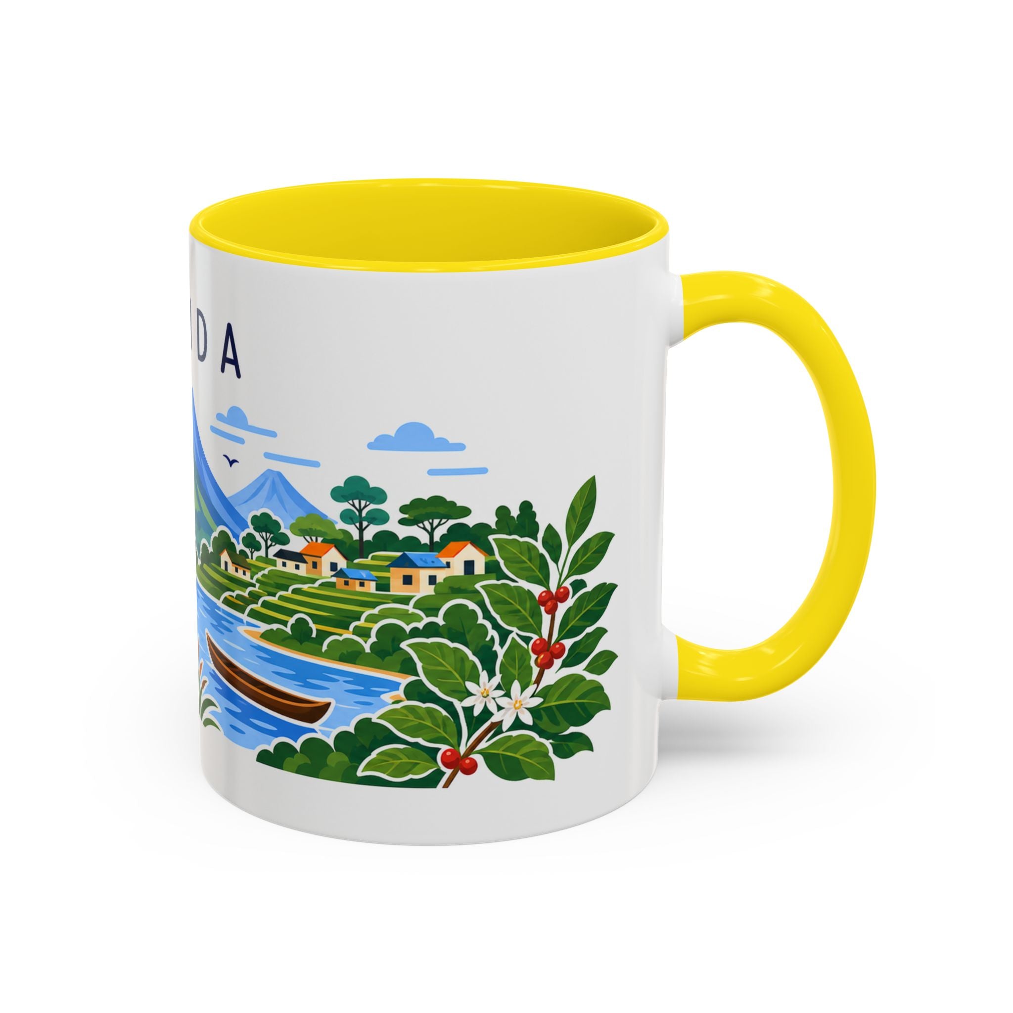 Rwanda Coffee Mug | Travel Souvenir Accent Mug | Country Gift Ceramic Cup 11oz 15oz