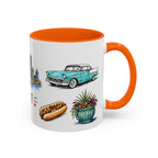 Detroit Illustrated Travel Mug | City Souvenir Accent Coffee Mug | 11oz 15oz Ceramic Cup