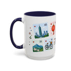 Taipei Coffee Mug | Postage Stamp Collage Mug | Travel Souvenir Accent Cup 11oz 15oz