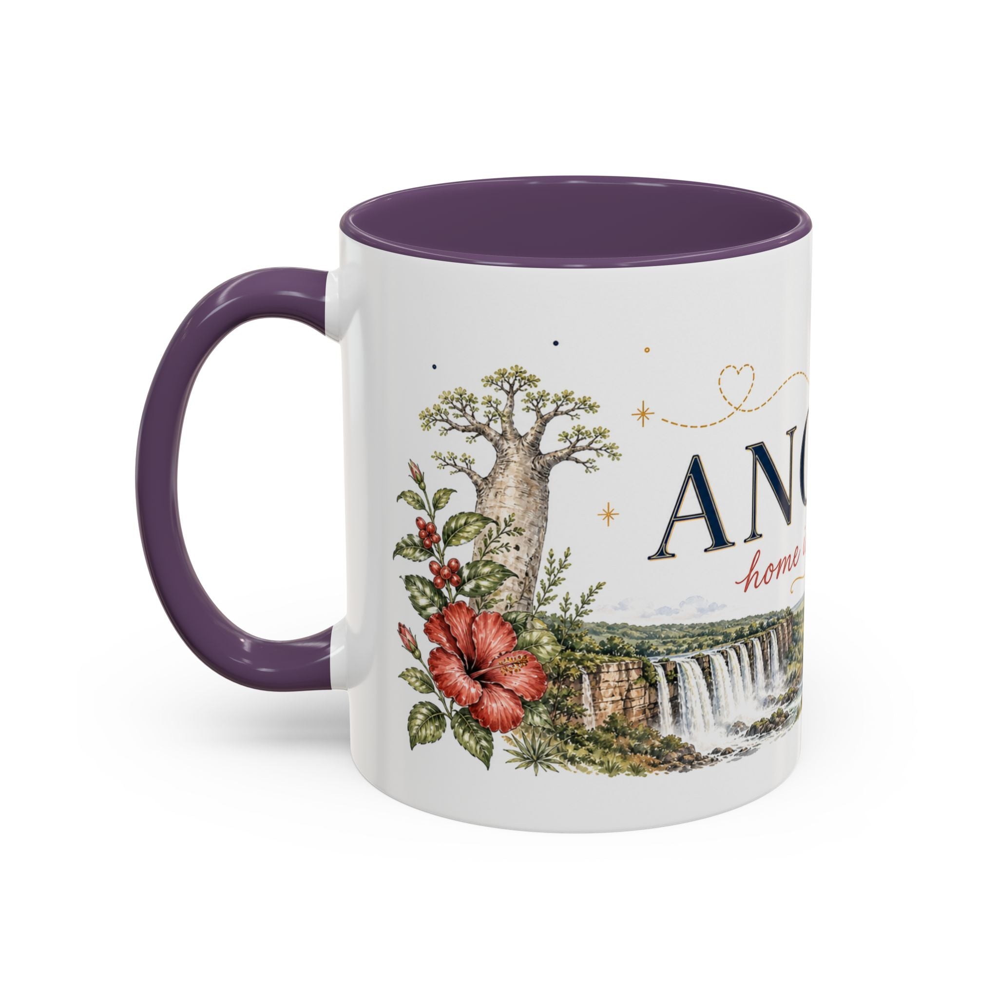 Angola Home Country Mug | Moving Away Gift | Long Distance Friendship | 11 oz 15 oz Accent Mug