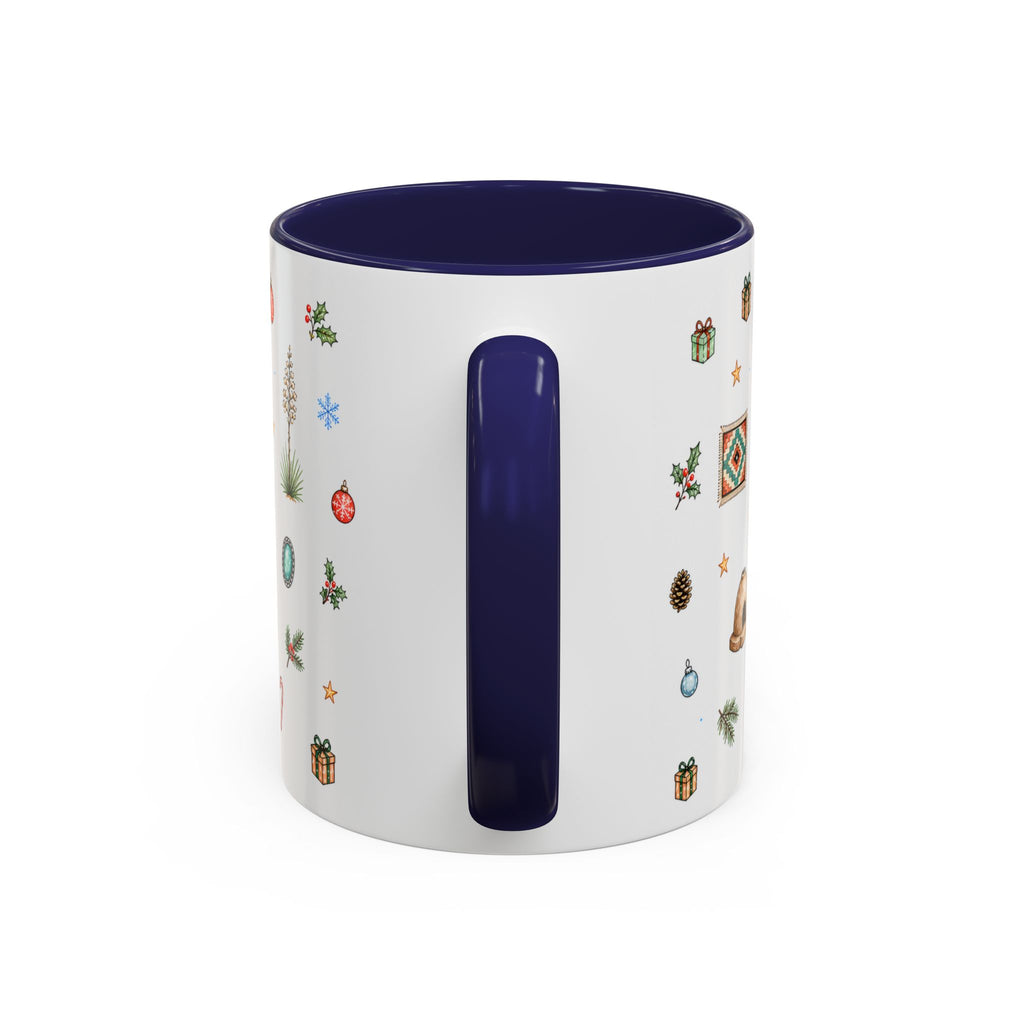 Santa Fe Christmas Mug | Watercolor City Souvenir | Ceramic Coffee Cup (11oz 15oz)