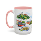 Graz Illustrated Travel Mug | City Souvenir Accent Coffee Mug | 11oz 15oz Ceramic Cup