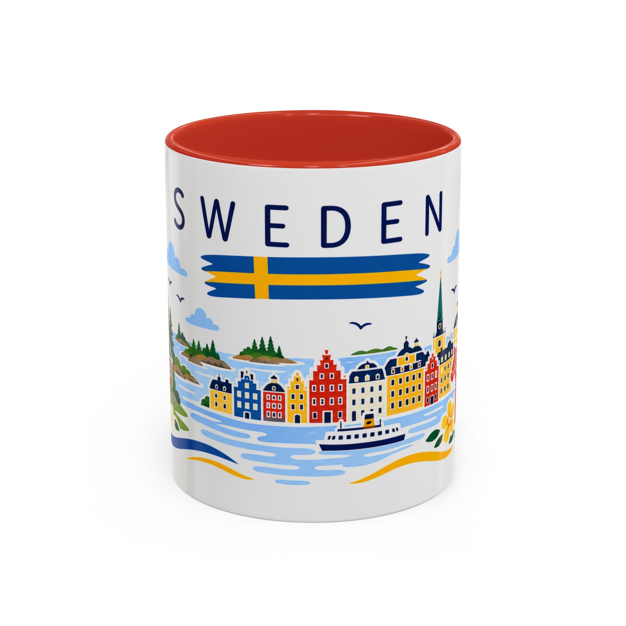 Sweden Coffee Mug | Travel Souvenir Accent Mug | Country Gift Ceramic Cup 11oz 15oz
