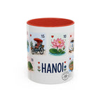 Hanoi Coffee Mug | Postage Stamp Collage Mug | Travel Souvenir Accent Cup 11oz 15oz