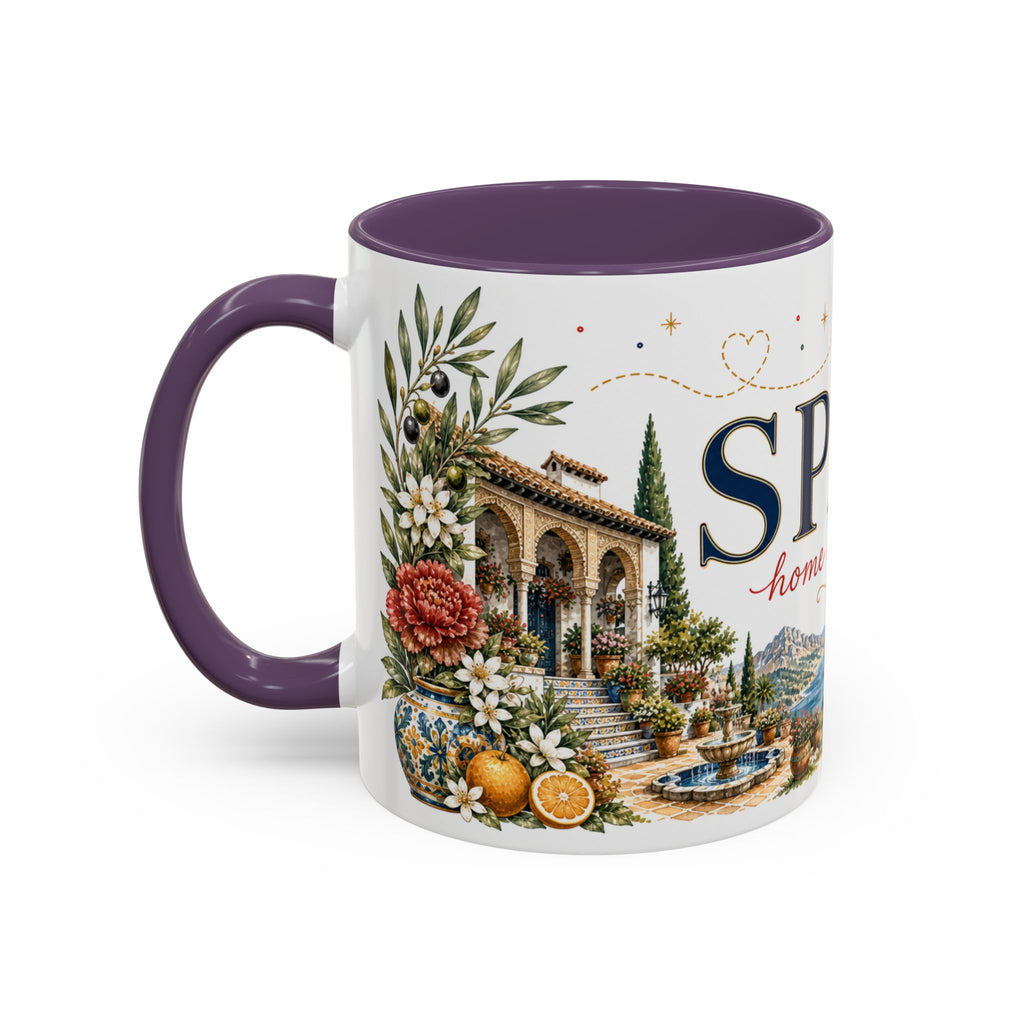 Spain Home Country Mug | Moving Away Gift | Long Distance Friendship | 11 oz 15 oz Accent Mug