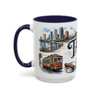 Tampa Coffee Mug | United States Travel Souvenir | Vintage Illustrated City Gift | 11 oz 15 oz Accent Mug