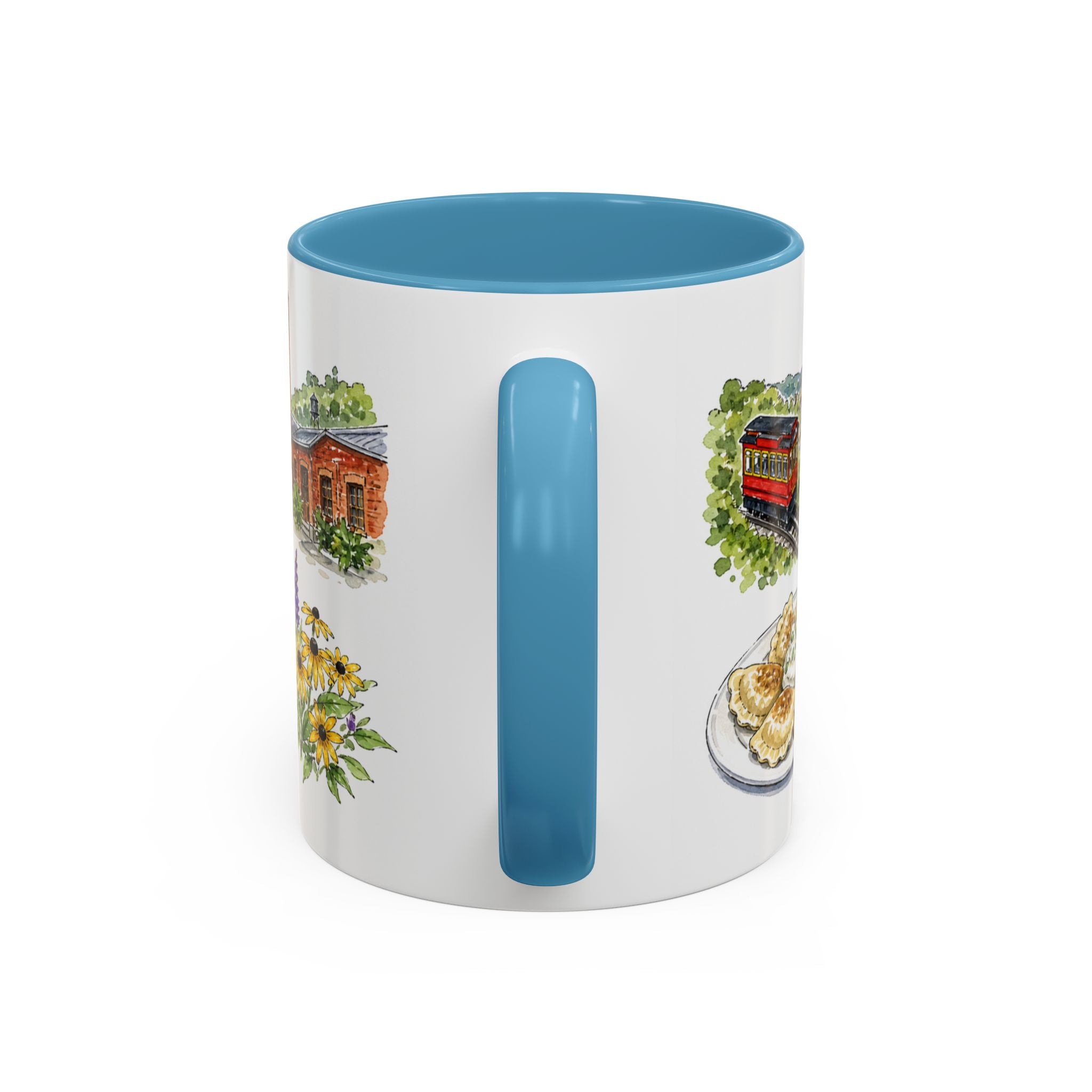 Pittsburgh Illustrated Travel Mug | City Souvenir Accent Coffee Mug | 11oz 15oz Ceramic Cup