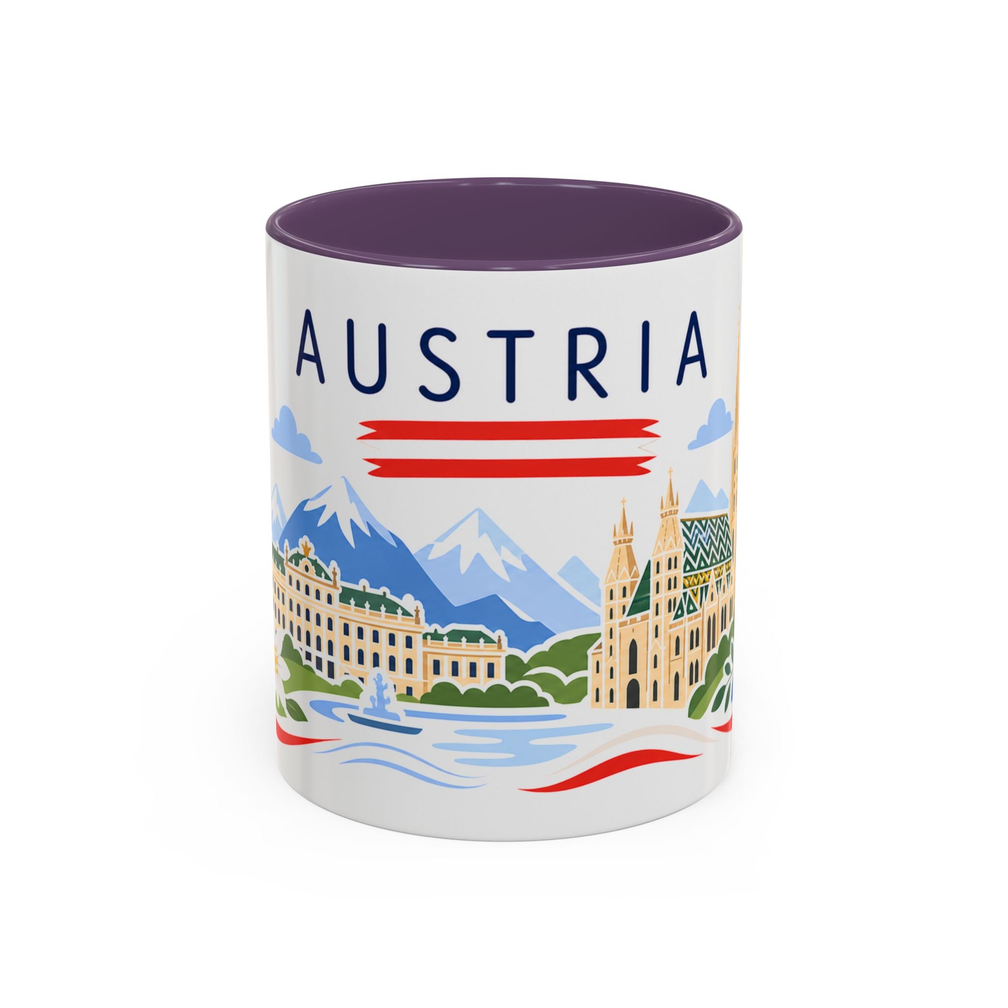 Austria Coffee Mug | Travel Souvenir Accent Mug | Country Gift Ceramic Cup 11oz 15oz
