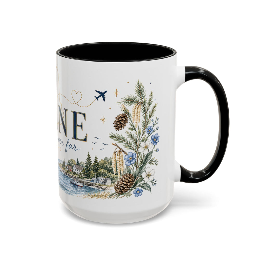 Maine State Mug | Moving Away, Long Distance Friendship Gift | 11oz 15oz Accent Mug
