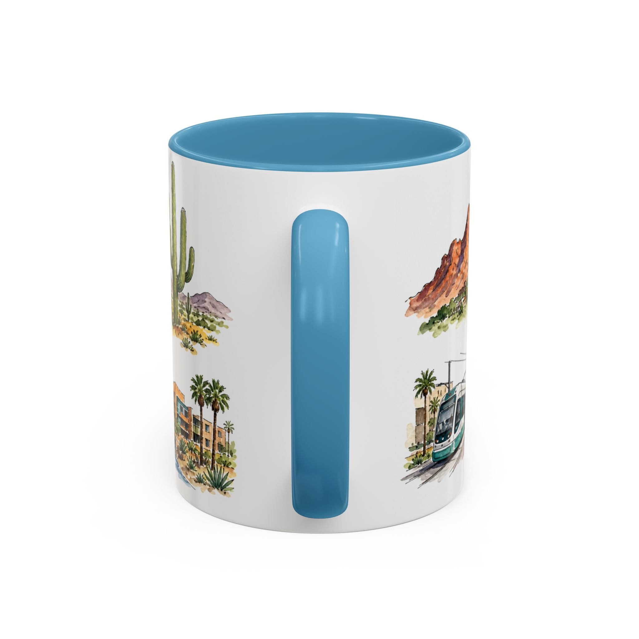 Phoenix Illustrated Travel Mug | City Souvenir Accent Coffee Mug | 11oz 15oz Ceramic Cup
