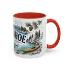 Lake Tahoe Mug, California Nevada Travel Souvenir, Bucket List Gift, Accent Ceramic Coffee Mug 11oz 15oz