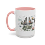 Bali Coffee Mug | Indonesia Souvenir Travel Gift | Accent Color Ceramic 11oz 15oz