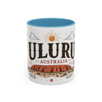 Uluru Coffee Mug | Travel Destination Souvenir Gift | Accent Color Ceramic 11oz 15oz