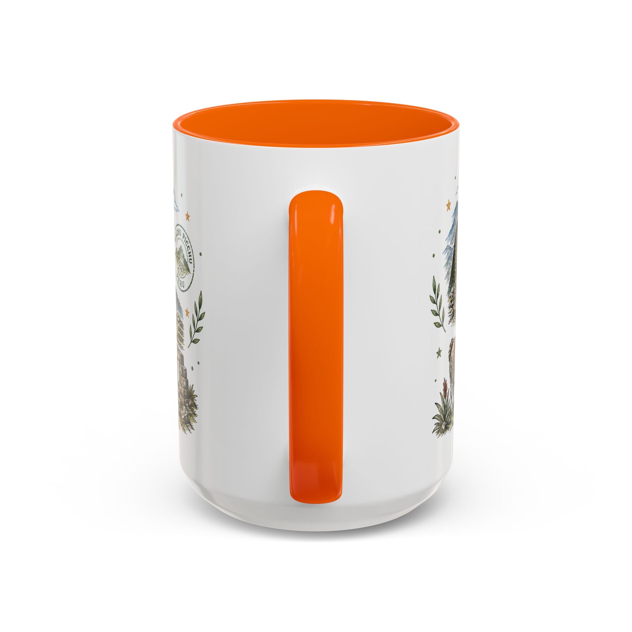 Machu Picchu Coffee Mug | Travel Destination Souvenir Gift | Accent Color Ceramic 11oz 15oz
