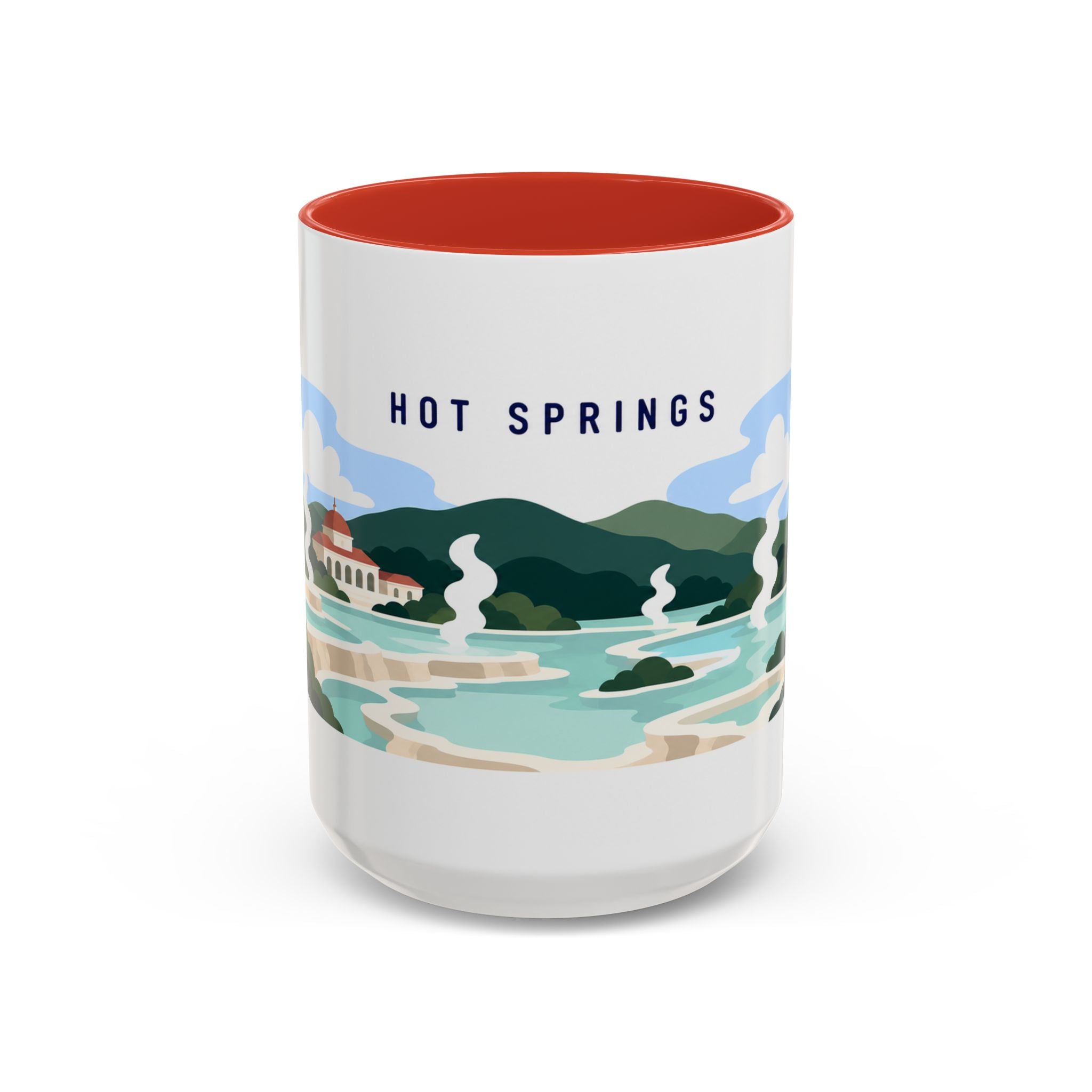 Hot Springs National Park Coffee Mug | Solid Color Block Park Souvenir | 11oz 15oz Accent Mug