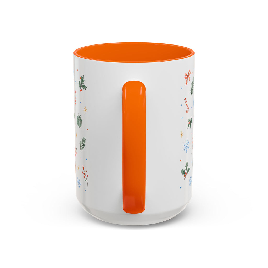 Christmas Candle Mug | Holly Wreath Watercolor Holiday Gift | Accent Cup 11oz 15oz