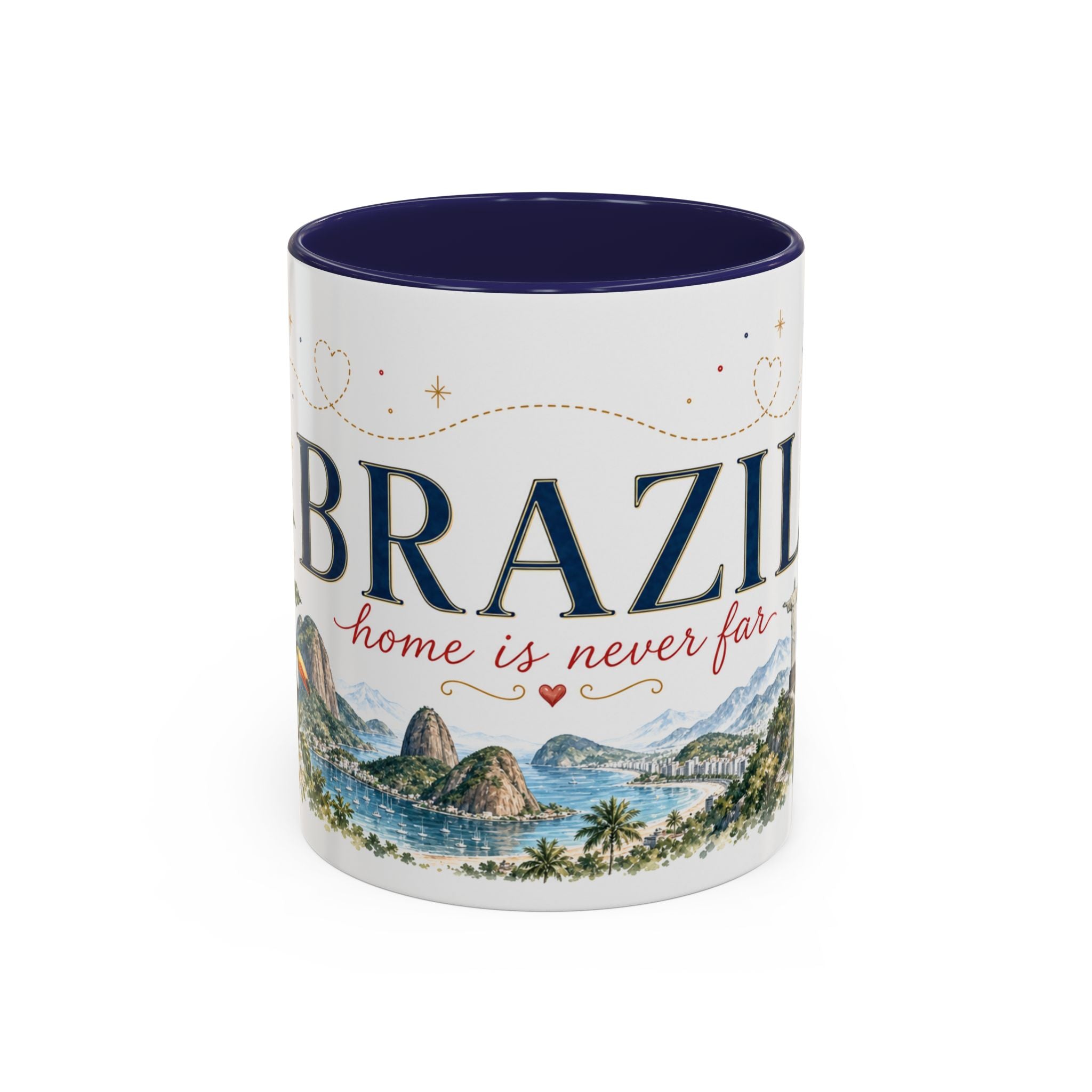 Brazil Home Country Mug | Moving Away Gift | Long Distance Friendship | 11 oz 15 oz Accent Mug