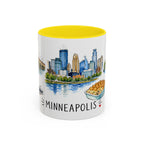 Minneapolis Illustrated Travel Mug | City Souvenir Accent Coffee Mug | 11oz 15oz Ceramic Cup