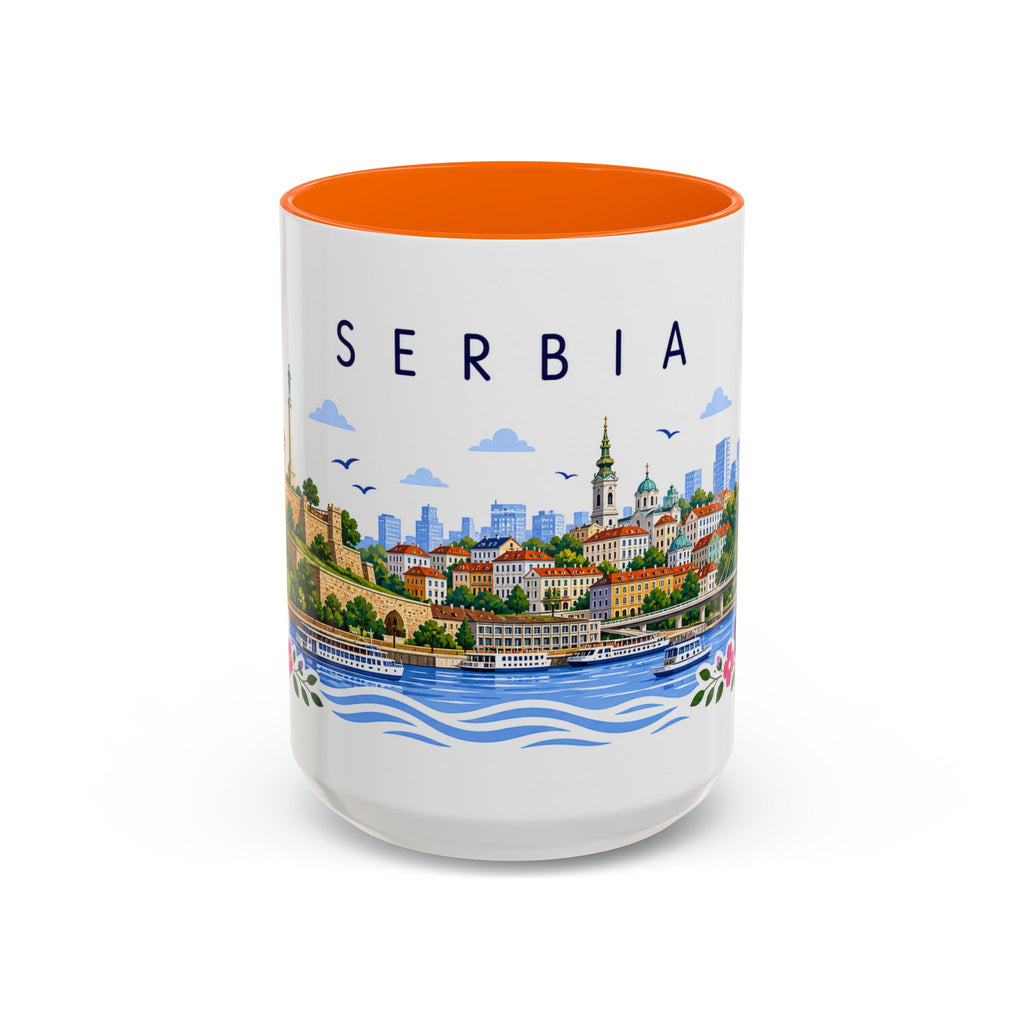 Serbia Coffee Mug | Travel Souvenir Accent Mug | Place Gift Ceramic Cup 11oz 15oz