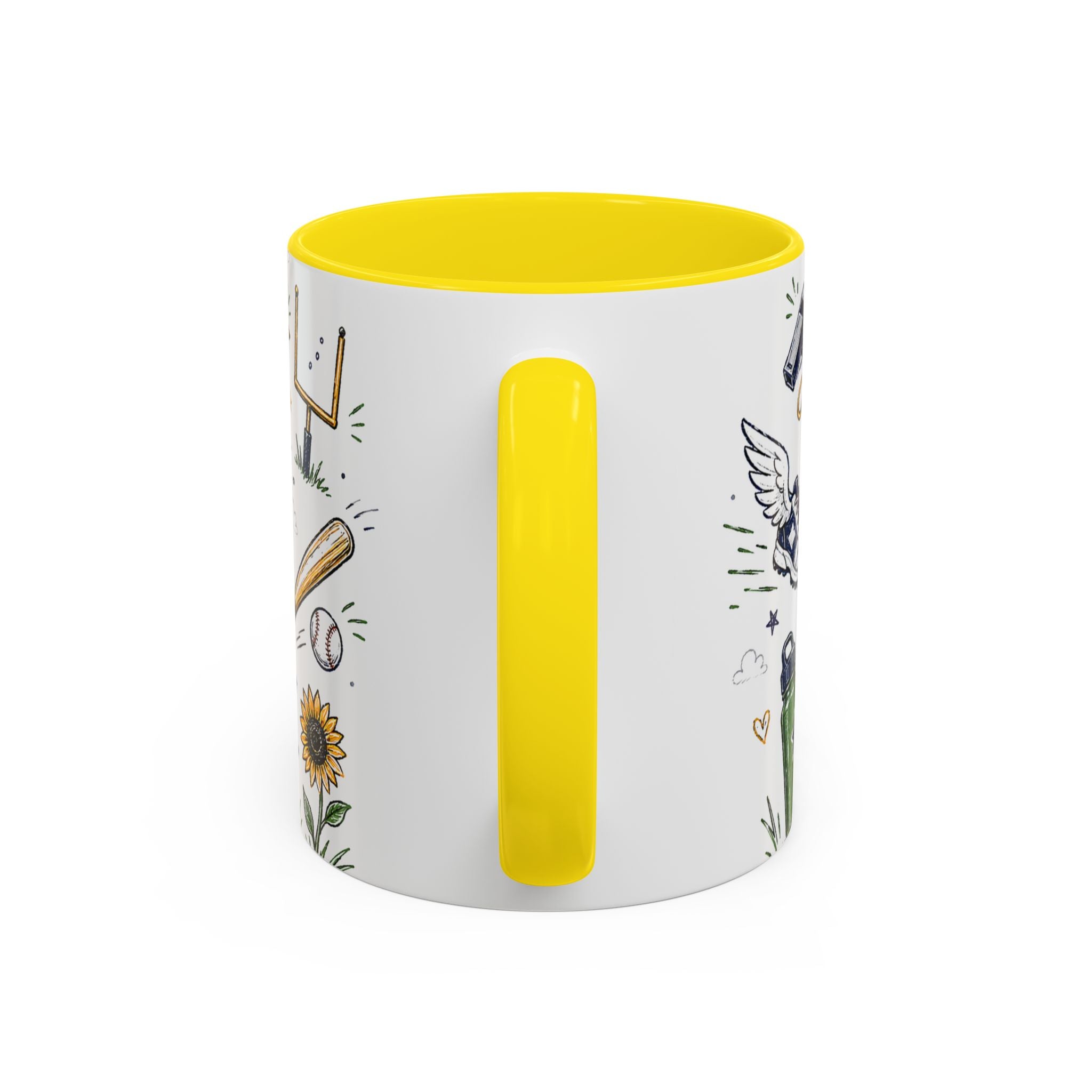 Coach Best Dad On The Field Coffee Mug | Father's Day Gift for Dad | Accent Color Ceramic 11oz 15oz