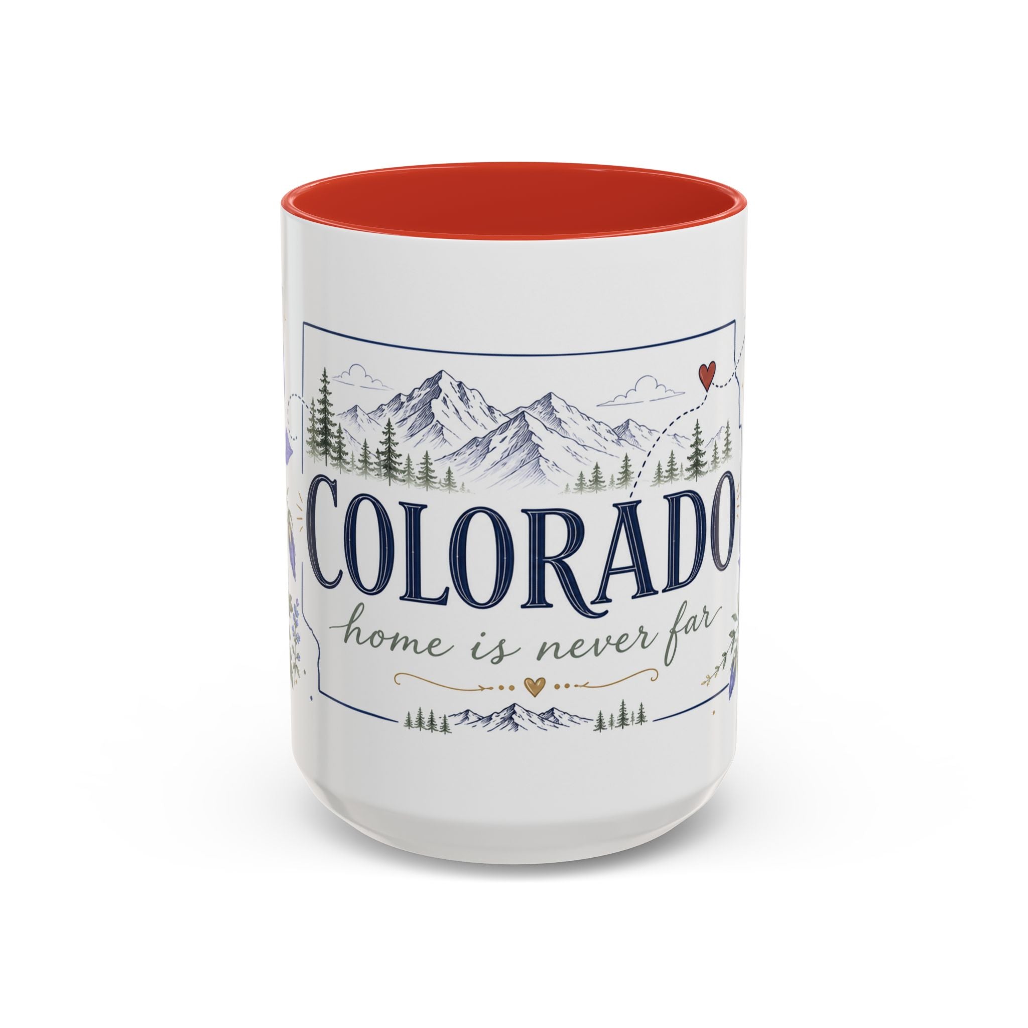 Colorado State Mug | Rocky Mountain Botanical Design | Moving Away Gift