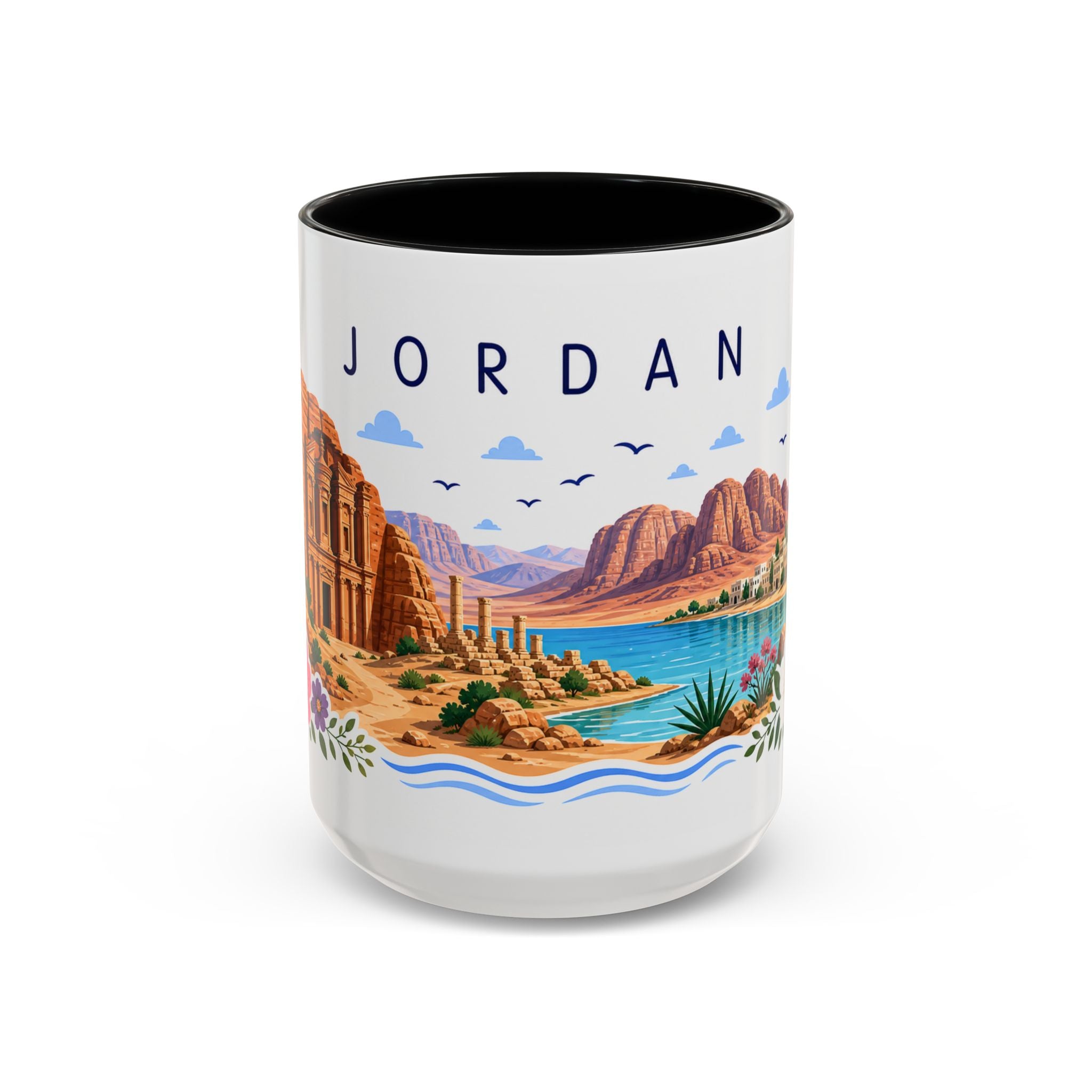 Jordan Coffee Mug | Travel Souvenir Accent Mug | Place Gift Ceramic Cup 11oz 15oz