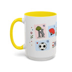 Madrid Coffee Mug | Postage Stamp Collage Mug | Travel Souvenir Accent Cup 11oz 15oz