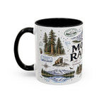 Mount Rainier Coffee Mug | National Park Hiking Washington Gift | Accent Color Ceramic 11oz 15oz
