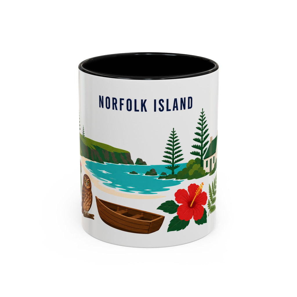 Norfolk Island Coffee Mug | Travel Souvenir Accent Mug | Country Gift Ceramic Cup 11oz 15oz