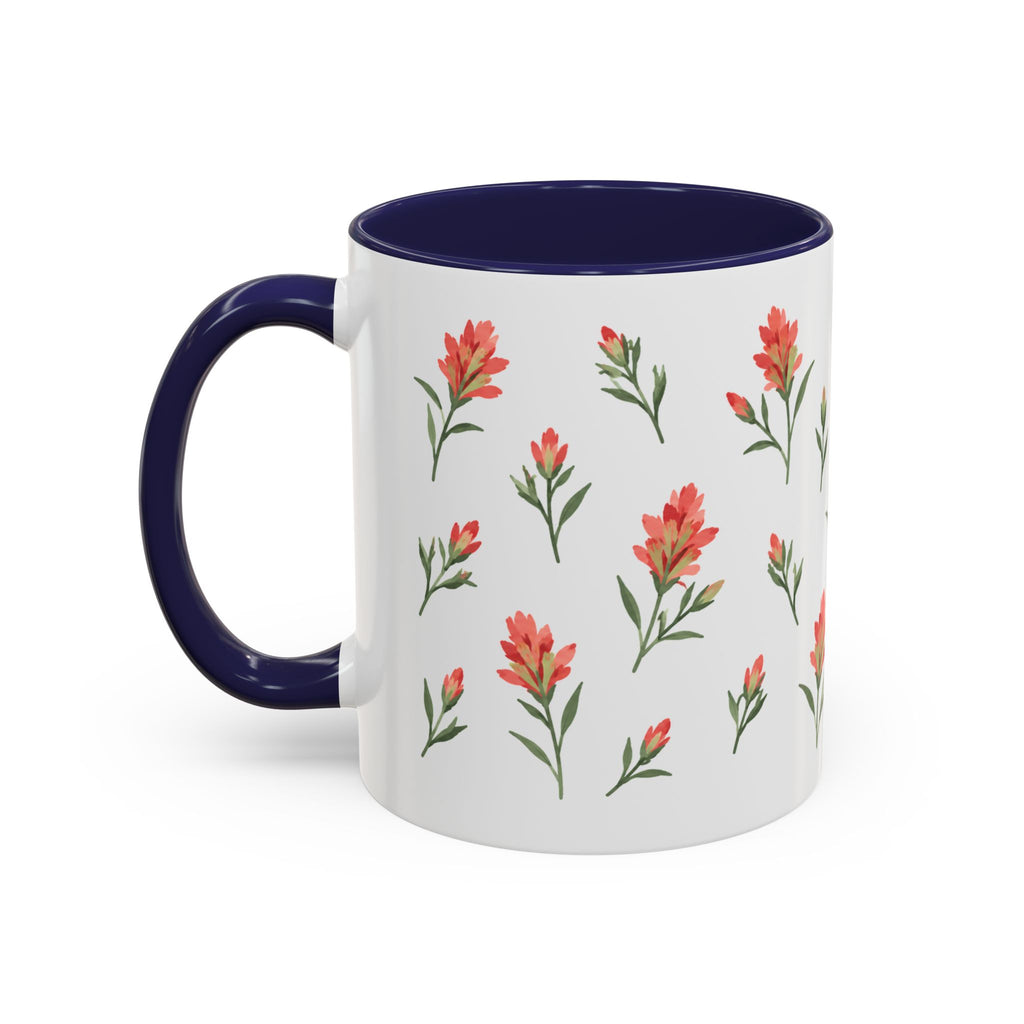 Wyoming Indian Paintbrush Mug, State Flower Floral Coffee Cup, 11oz Botanical Gift