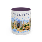 Uzbekistan Coffee Mug | Travel Souvenir Accent Mug | Place Gift Ceramic Cup 11oz 15oz